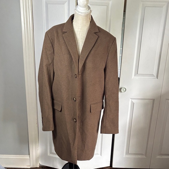 H&M Men's Tan Trench Coat - Picture 1 of 9